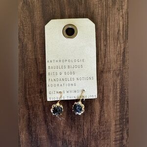 Anthropologi glass stone drop earring